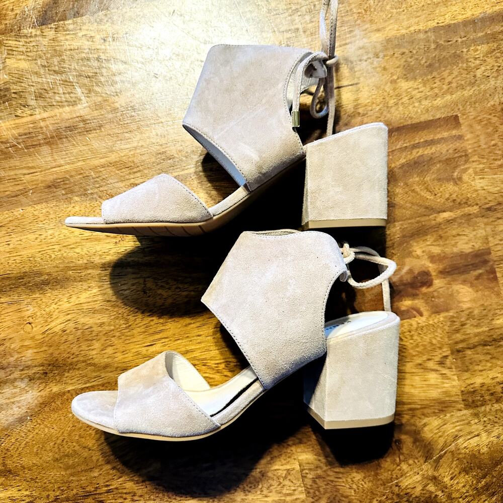 Kenneth Cole New York Vito Sandals Size 7 Women Open Toe 3" Chunky Block Heel